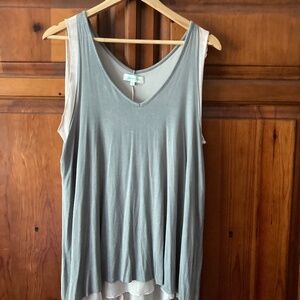 Grace & Lace Two-Tone Layered Tank Top